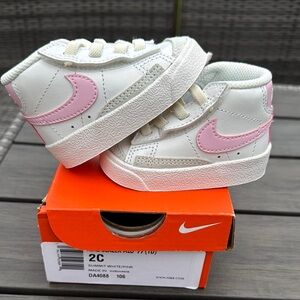 Nike White and Pink Blazers
